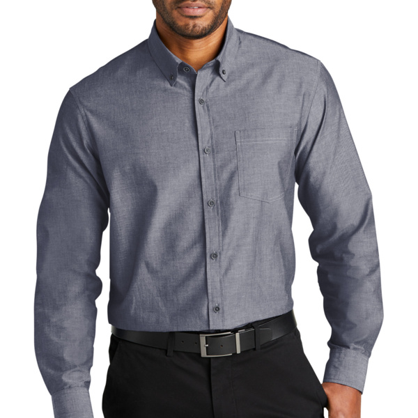 Long Sleeve Chambray Easy Care Shirt Thumbnail