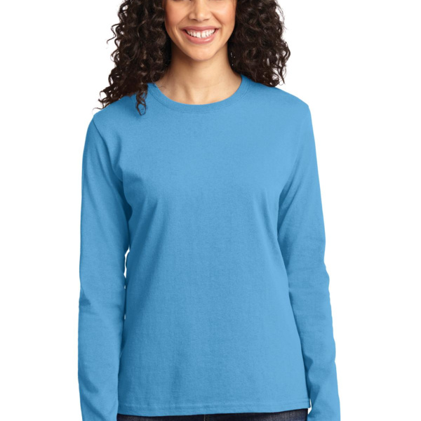 Ladies Long Sleeve Core Cotton Tee Thumbnail