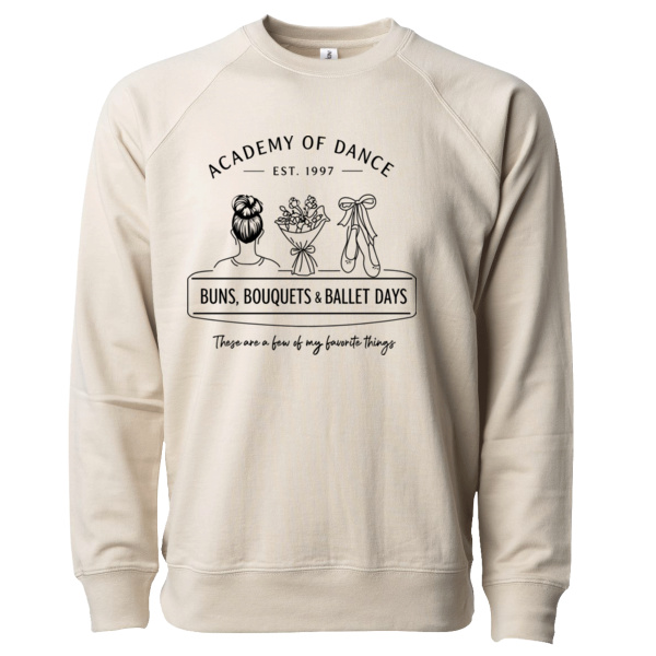 AOD - Icon Lightweight Loopback Terry Crewneck Sweatshirt (BBB)2 Thumbnail